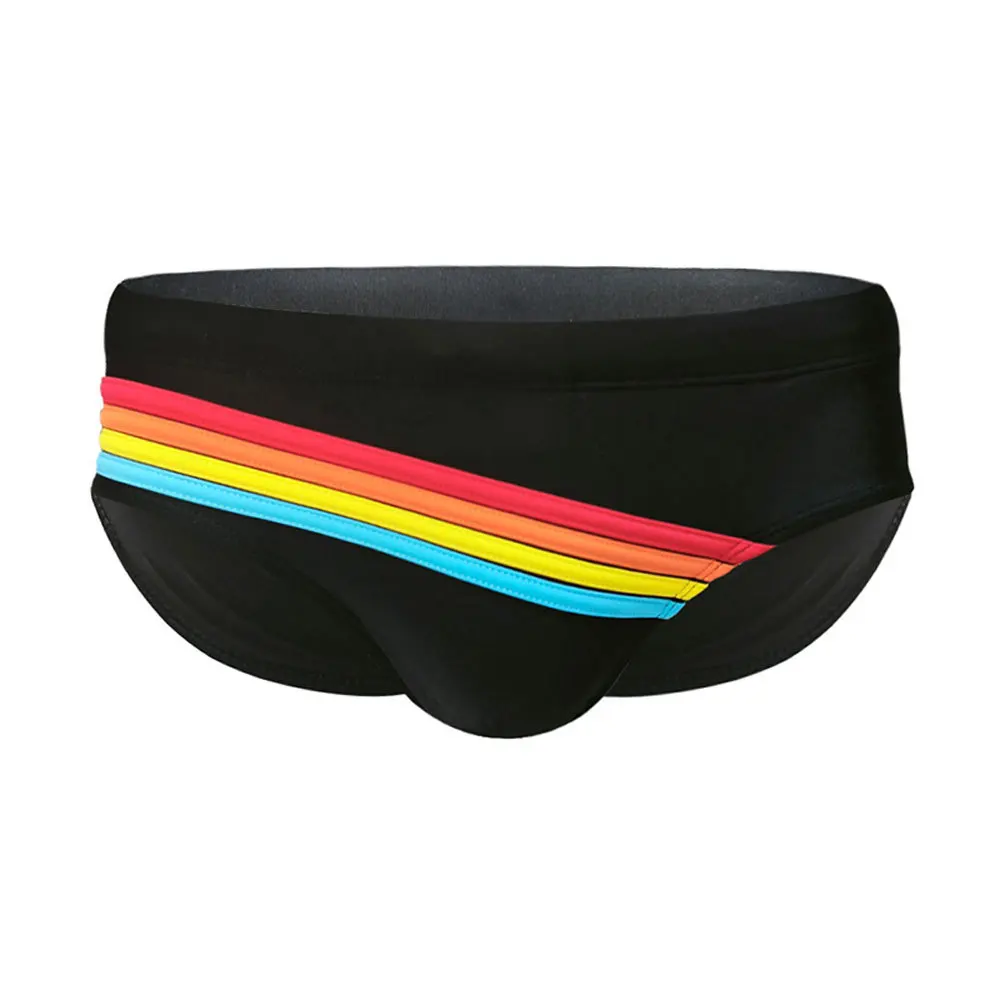 New men's foreign trade triangle three-dimensional rainbow swimming trunks simple and fashionable trendy men UXH372