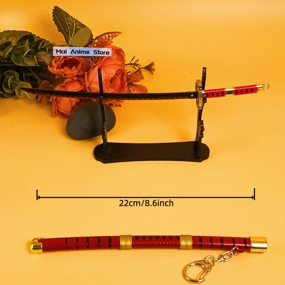 ดาบคาตานะโรโรโนอา โซโล ขนาด 10 นิ้ว ทำจากเหล็ก ดาบโซโลญี่ปุ่นแท้ ขนาดเท่าของจริง ดาบนินจาเหล็ก ดาบซามูไรของแท้ ไม่คม ของเล่น ของขวัญ