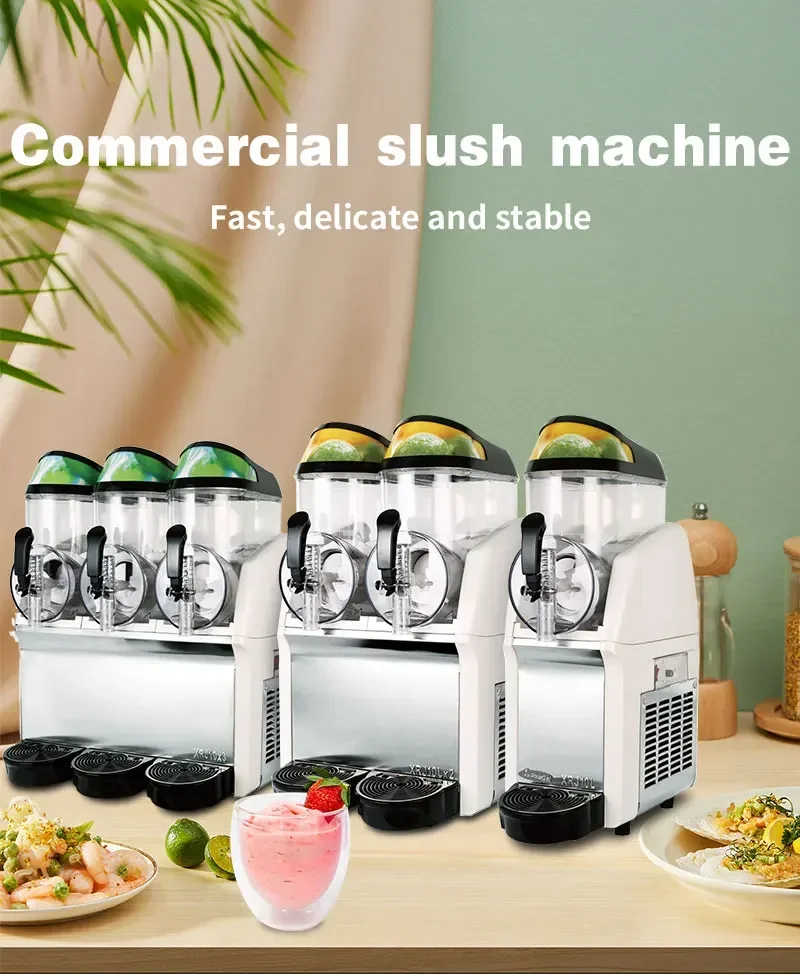 Commercial Double Cylinder Slush Smoothie Machine large capacity commercial small snow melting juice smoothie machine