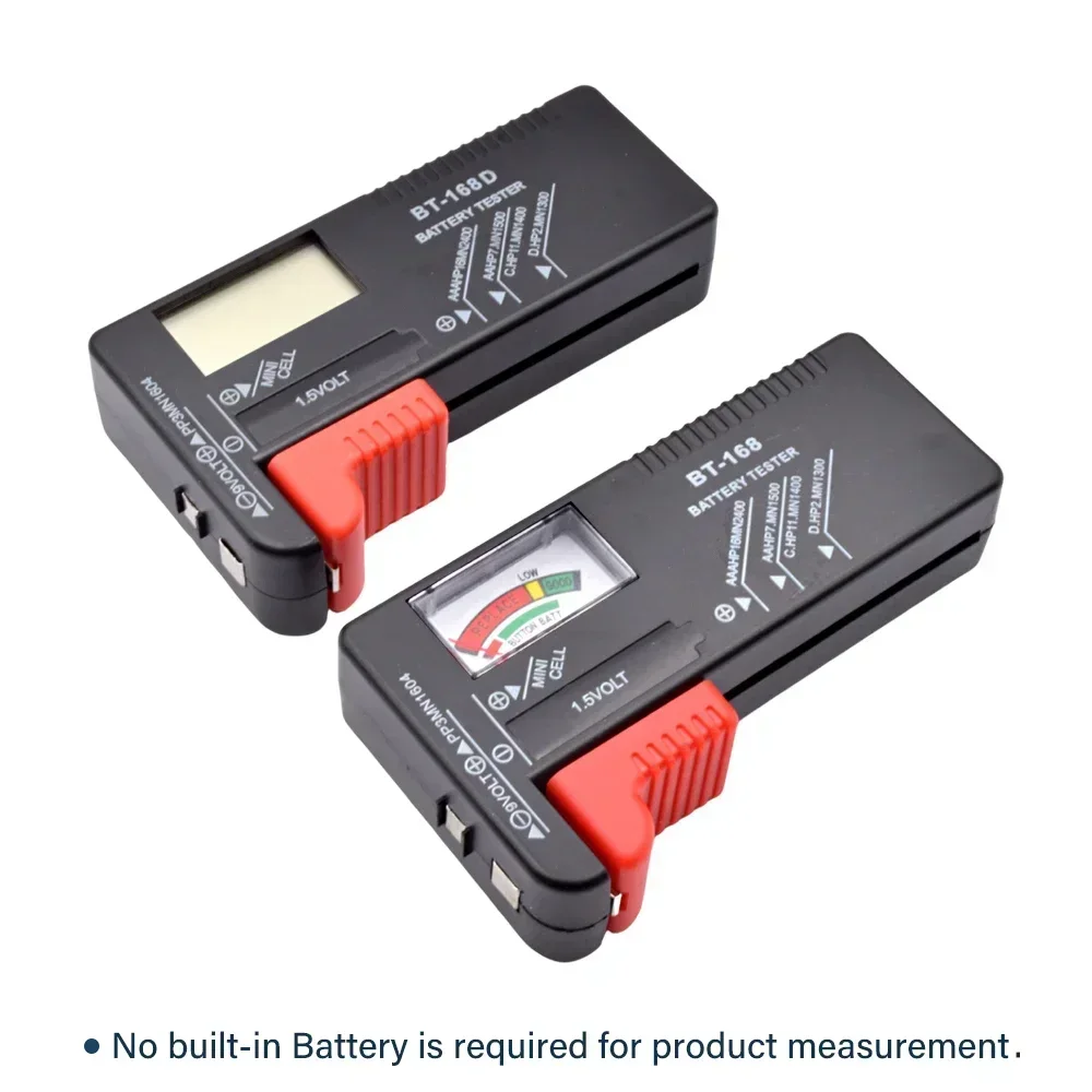 Imagem -03 - Digital Battery Capacidade Tester Aaa aa Baterias Botão Cell Tensão Check Meter Indicador Medição 1.5v 9v Bt168 Bt-168d