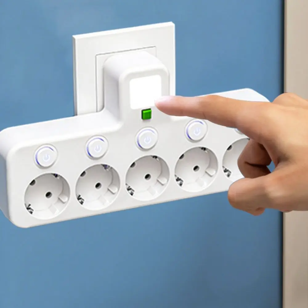 Electrical Extension Socket With USB Ports EU Plug Power Strip Multi Outlet Adapter For Office Home Desktop Charging Hub