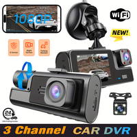 3 Channel Dash Cam for Cars 1080P Car Camera WIFI Video Recorder Front inside Rear View Camera Car DVR Black Box Car Assecories
