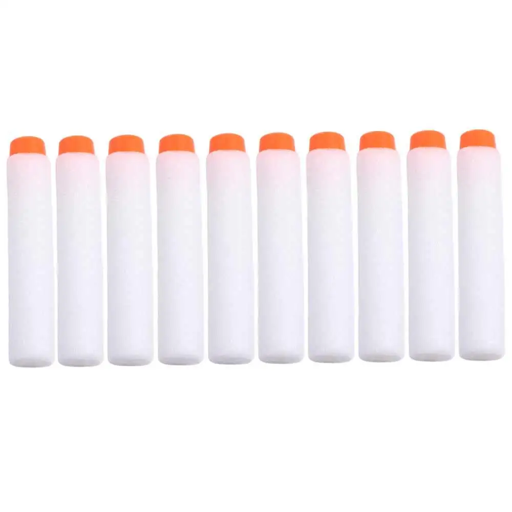 10PCS Glow at Dark EVA Soft Darts EVA Nerf Series Glow at Dark Darts Fluorescence White Luminous Darts In The Dark