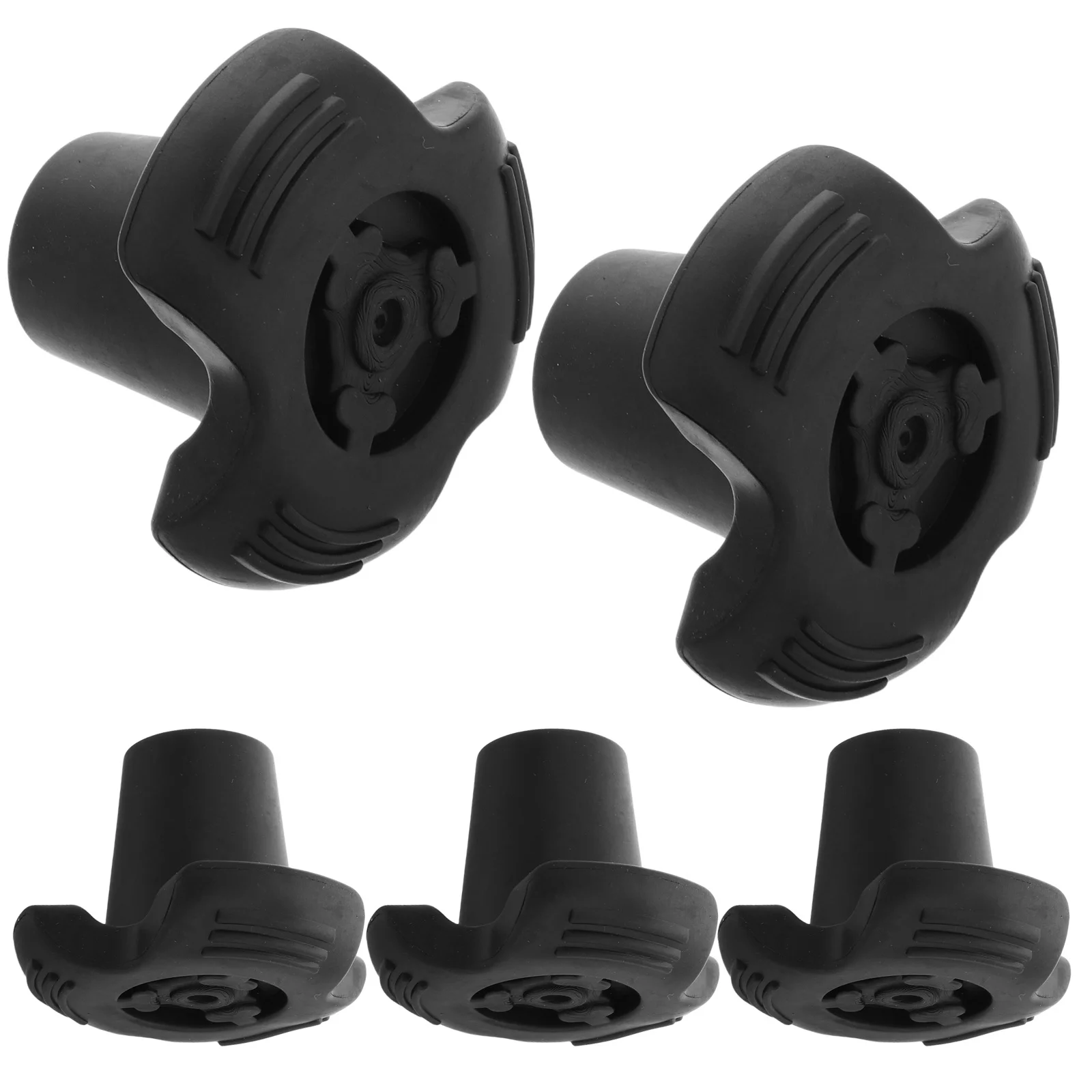 ปลอกยางสำหรับไม้เท้าเดินป่า 5 ชิ้น ปลอกหุ้มปลายไม้เท้าแบบเปลี่ยนได้ ใช้งานได้หลากหลาย ทนทาน ป้องกันการสึกหรอ