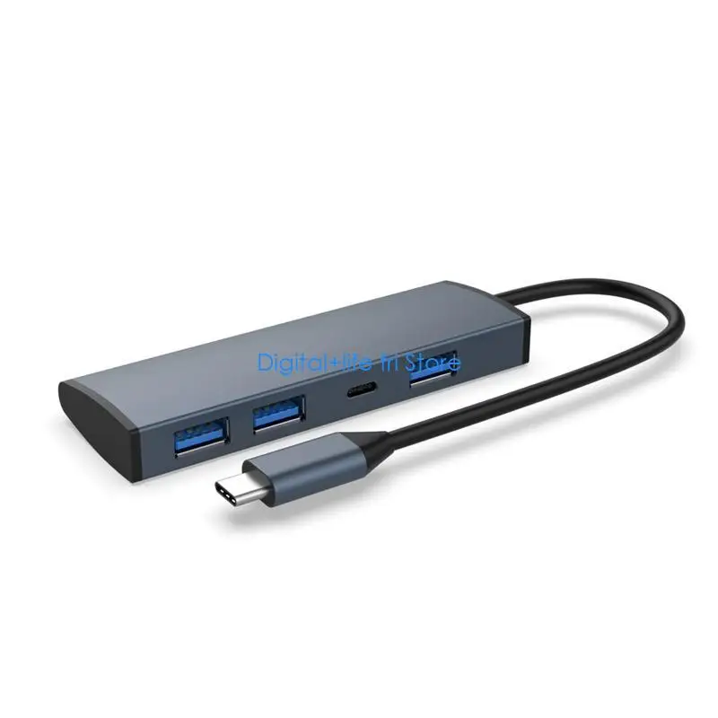 E06D Professional 4-in-1 USB C Hub Docking Station USB C Adapter Fast Transmission Speed with 3.0 USB HUB+TYPE C for Home