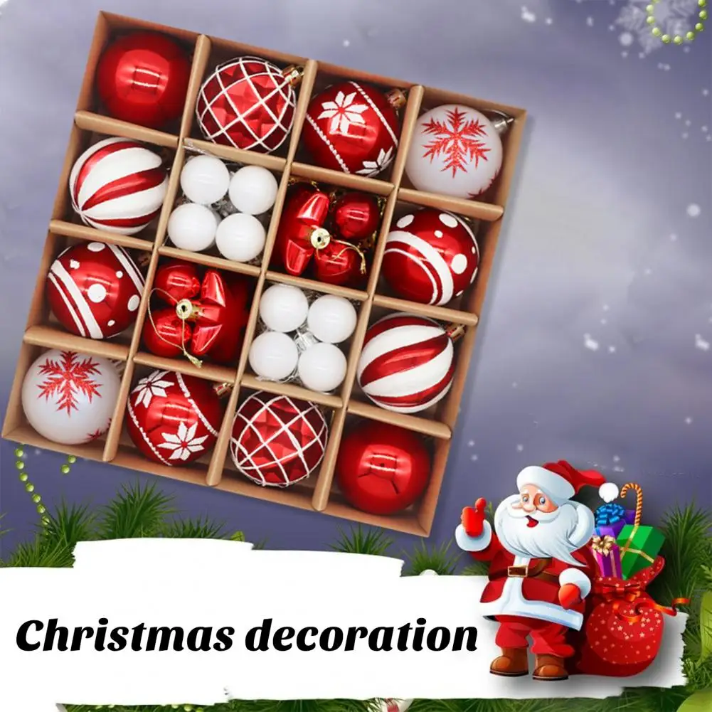 

Plastic Christmas Balls Unique Christmas Tree Accessories Vibrant Multicolor Christmas Tree Ball Set Festive Ornaments for Home