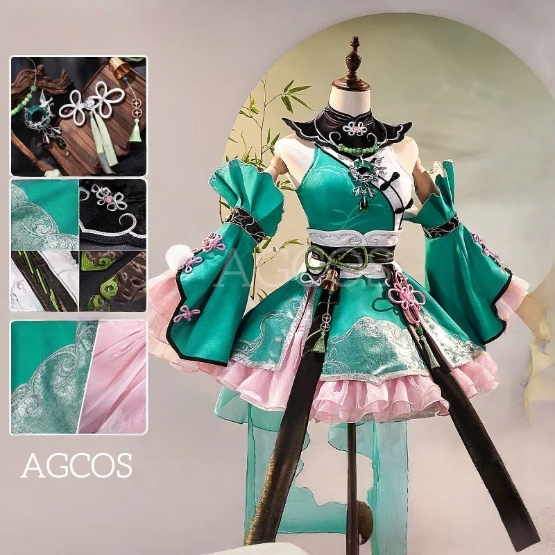 

AGCOS VSINGER Luo Tianyi Jadeite Cosplay Costume Woman Dress Outfits Anime Luo Tianyi Clothes Costumes Cosplay