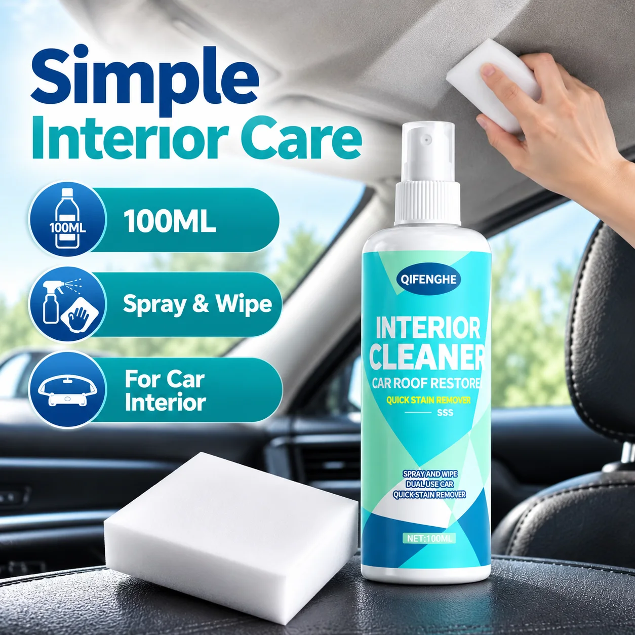 Professional Car Interior Spray , Gentle And Neutral Care Seat And Ceiling Covering, Four Seasons General Interior Renovation