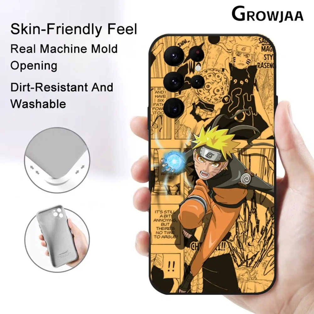 N-NarutO-Japanese Anime Phone Case For Samsung Galaxy S25 S24 S22 S23 Ultra S21 S20 Plus 5G Protective Silicone Funda