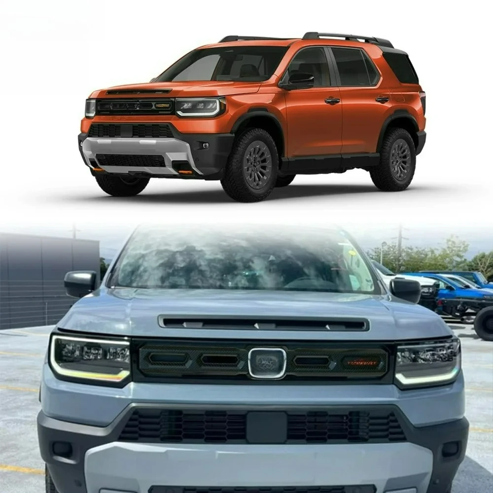 

Car accessories FIT FOR Honda Passport 2026 2027 ABS black Front Grille Body Kit Center Grill molding Cover Strip Trim