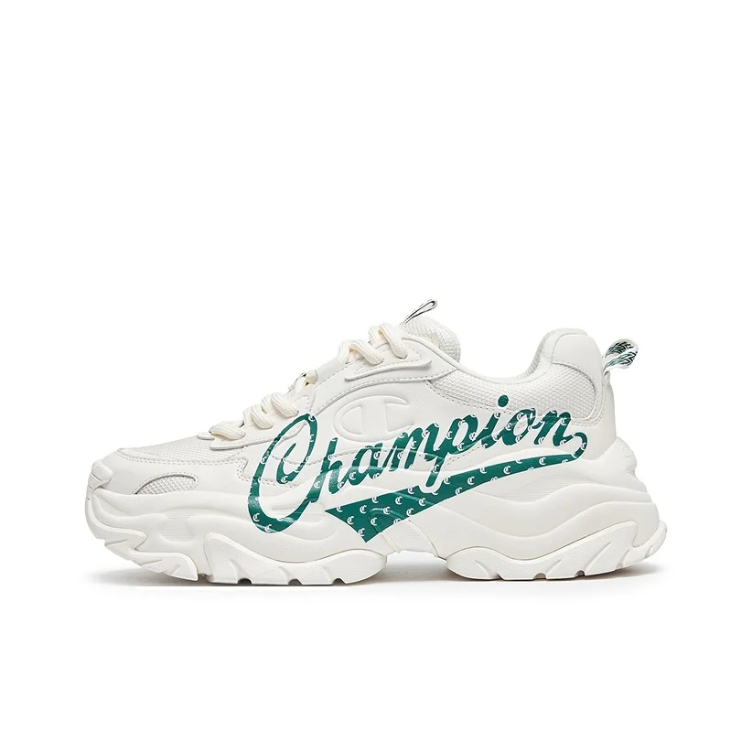 Champion Thousand Layer Shoes Low top Chunky Sneakers Men's Milk White/Vintage Blue Green U4DFCCM04N1