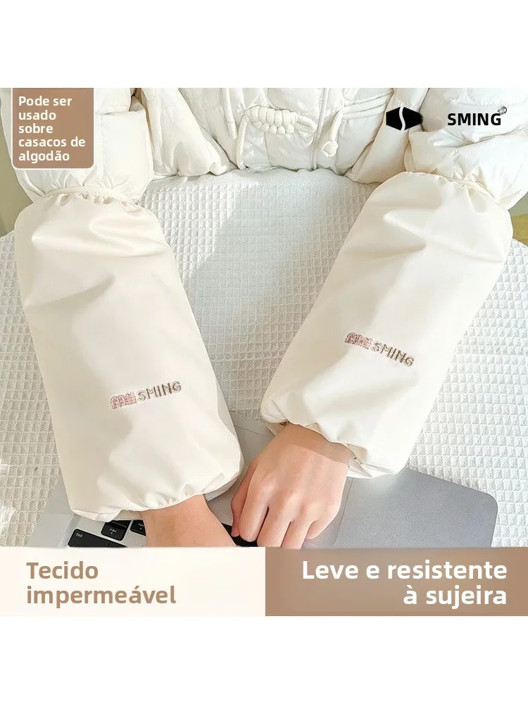 sainting-waterproof-sleeve-covers-for-women-winter-down-jacket-dirty-proof-study-work-special-high-aesthetic-value-hand-sleeve