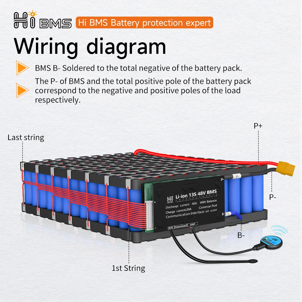 Daly BMS Smart Bluetooth WIFI 16S 48V Lifepo4 BMS 8S 24V 4S 12V 200A Solar Inverter Home Energy Storage