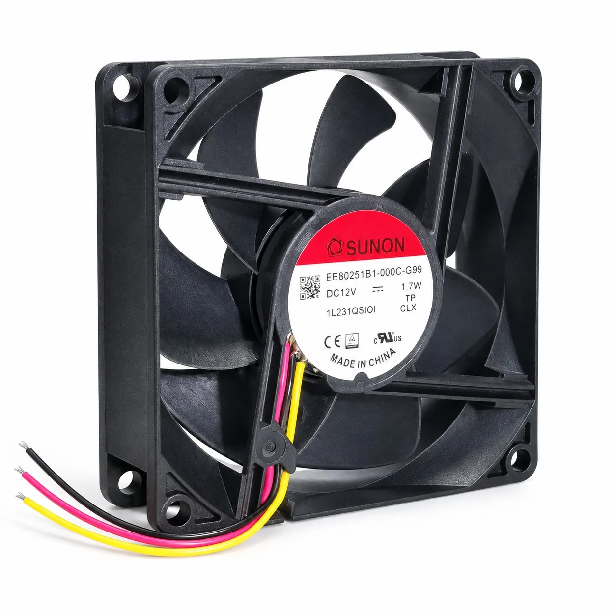 EE80251B1-000C-G99 DC Cooling Fan 80x80x25mm 8025 12V 0.1A Tachometer