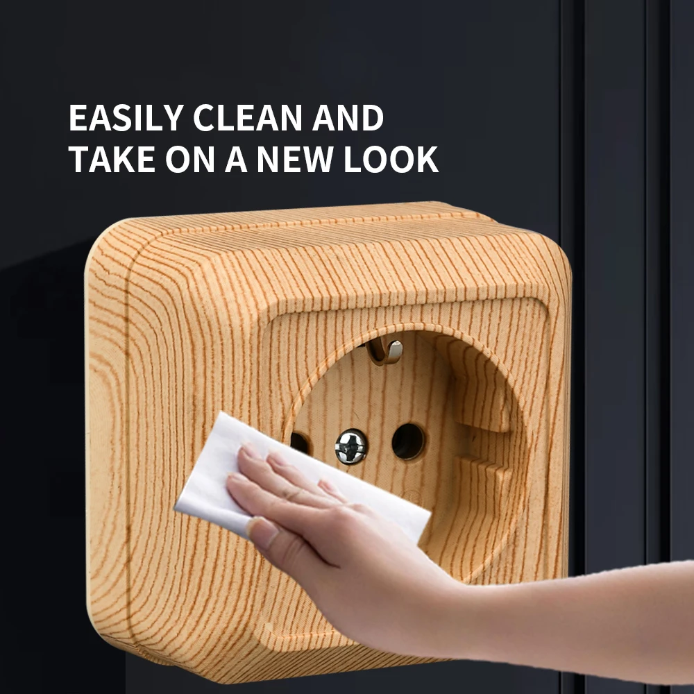 Wood Wall Surface Socket for Outdoor Use
