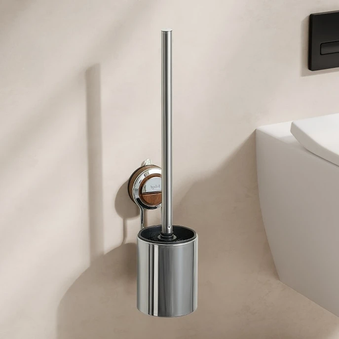 

Toilet Cleaning Brush with Holder Wall Hanging Toilet Washing Brush Bathroom Accessories Perforation-free Toilet Brush