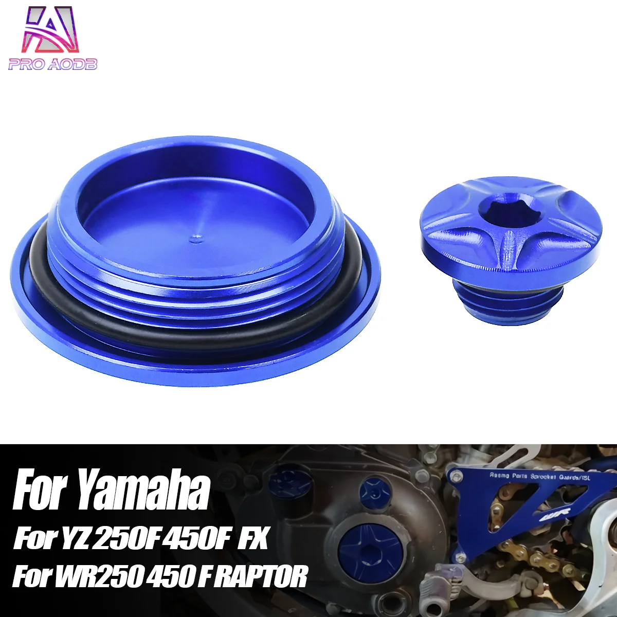 For Yamaha Motorcycle CNC Aluminum Engine Timing Cover Plug Cap YZ250F YZ450F YZ250FX YZ450FX WR250F WR450F YFZ450R RAPTOR700