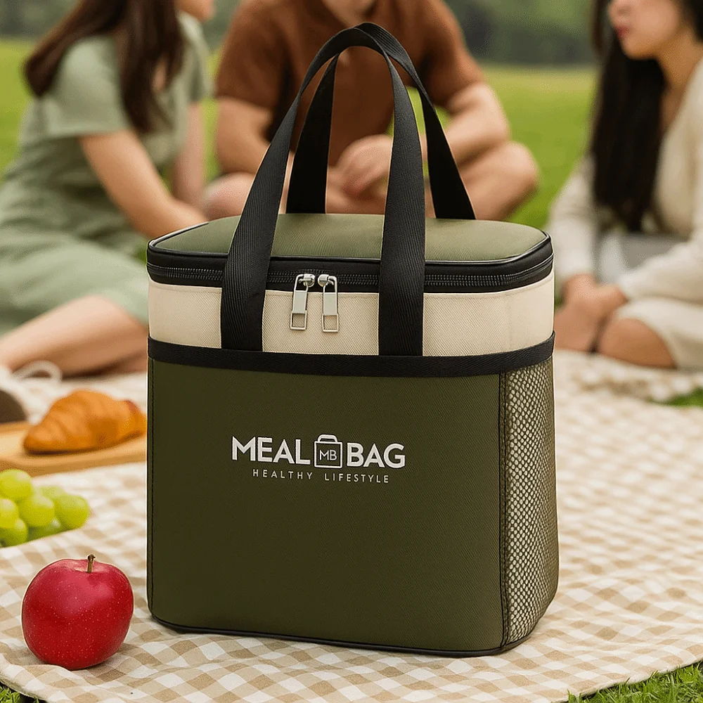 

Durable Portable Lunch Insulation Bag Wear-resistant Aluminum Foil Picnic Bag Oxford Cloth Large Capacity Lunch Carrier Outdoor