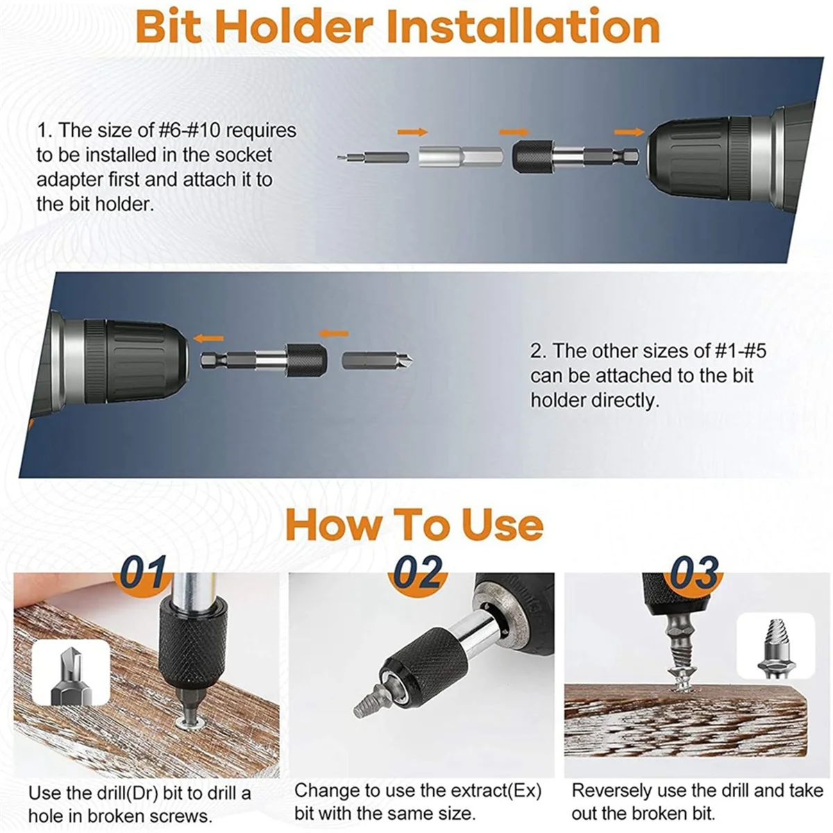 壊れないスクリューエクストラクターセット,33ネジ取り外しツール,取り付けが簡単,ハードウェアツール