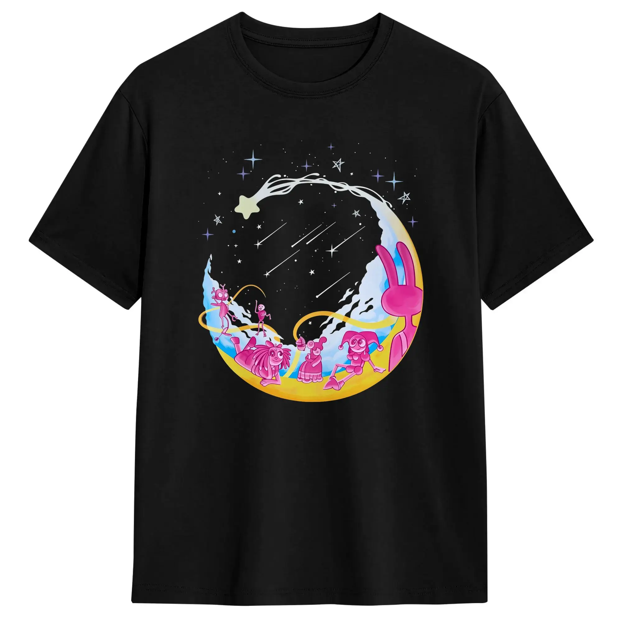 The Amazing Digital Circus Stargazing T Shirt Beach  100% Cotton T-Shirts For Men Casual Tshirt Short Sleeves Awesome Clothes