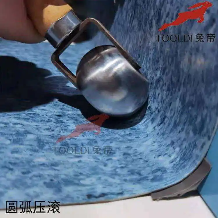 PVC Floor Flanging on the Wall Construction Tool, Leaning Against the Wall, Inner and Outer Corners, Circular Arc Rolling, Stair