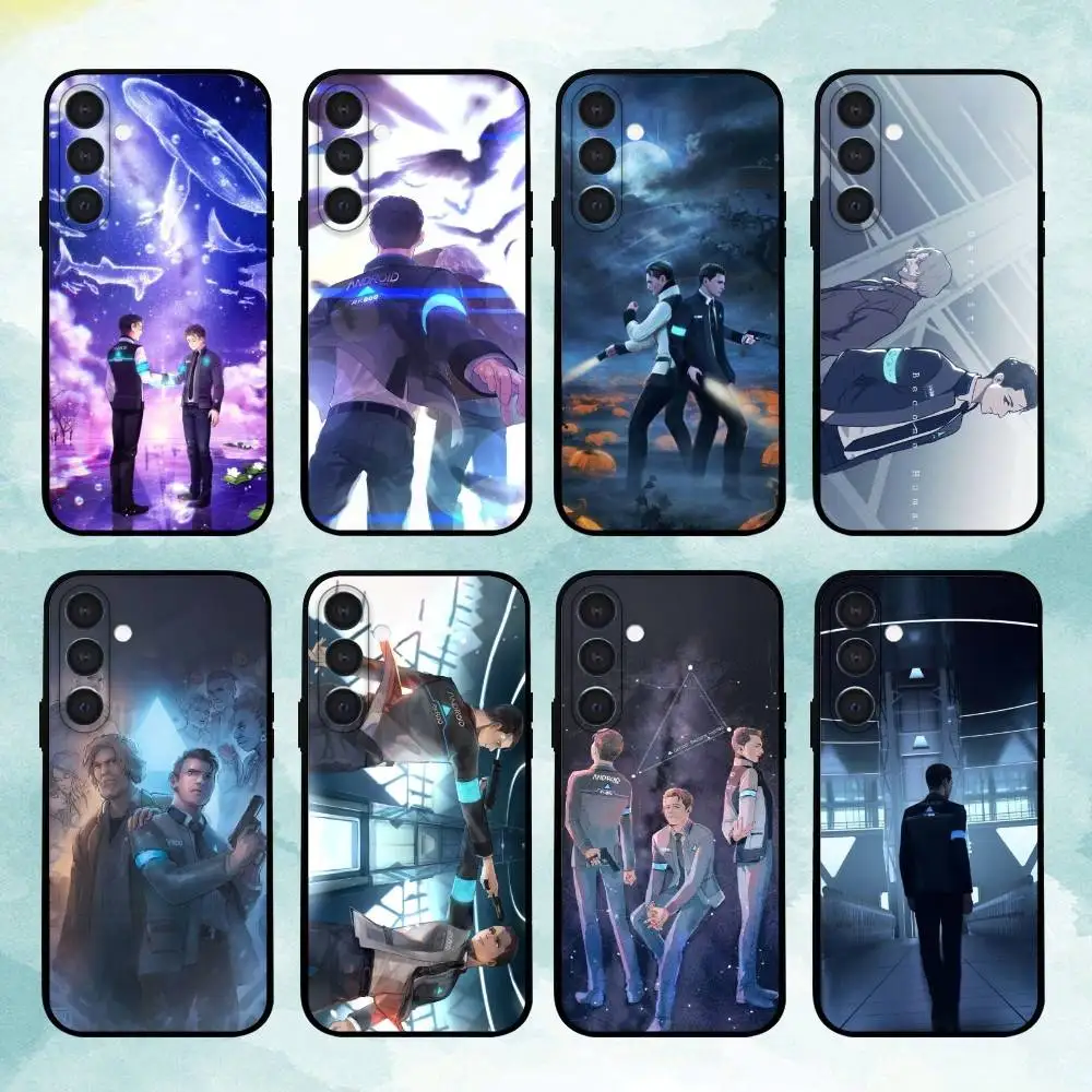 

D-Detroit Game Become-Human Phone Case For Samsung A73,72,71,53,52,51,22,91,80, Soft Black Cover