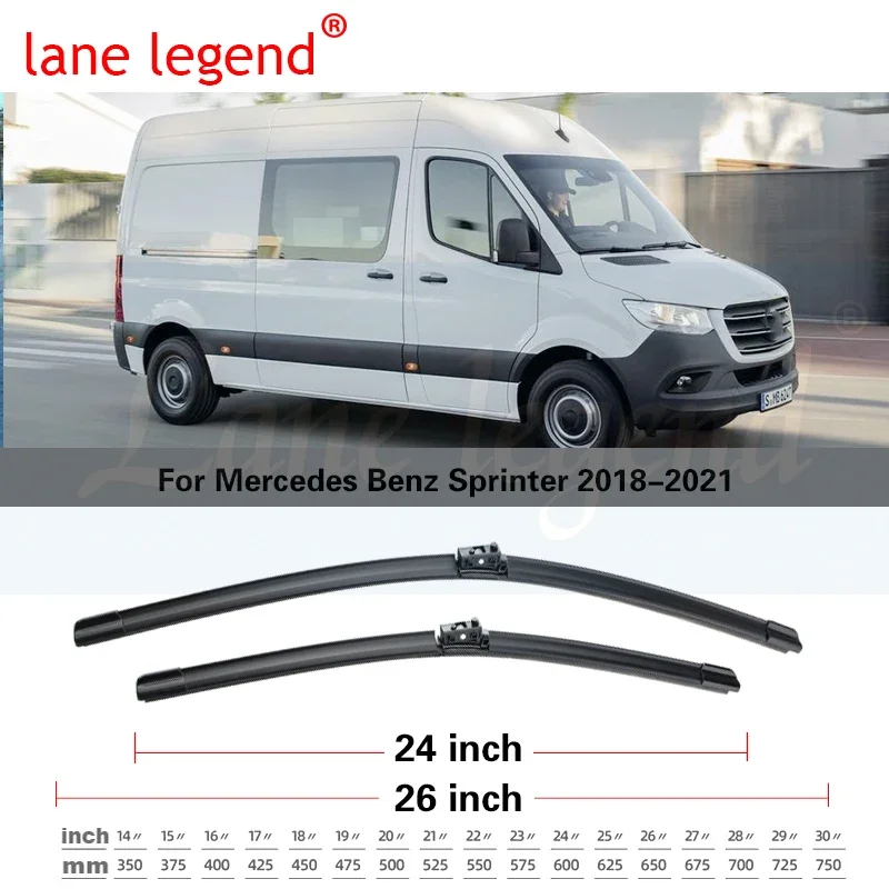 Car Wiper For Mercedes Benz Sprinter 2018-2021 Front Wiper Blades Soft Rubber Windscreen Wipers Auto Windshield 650mm 600mm