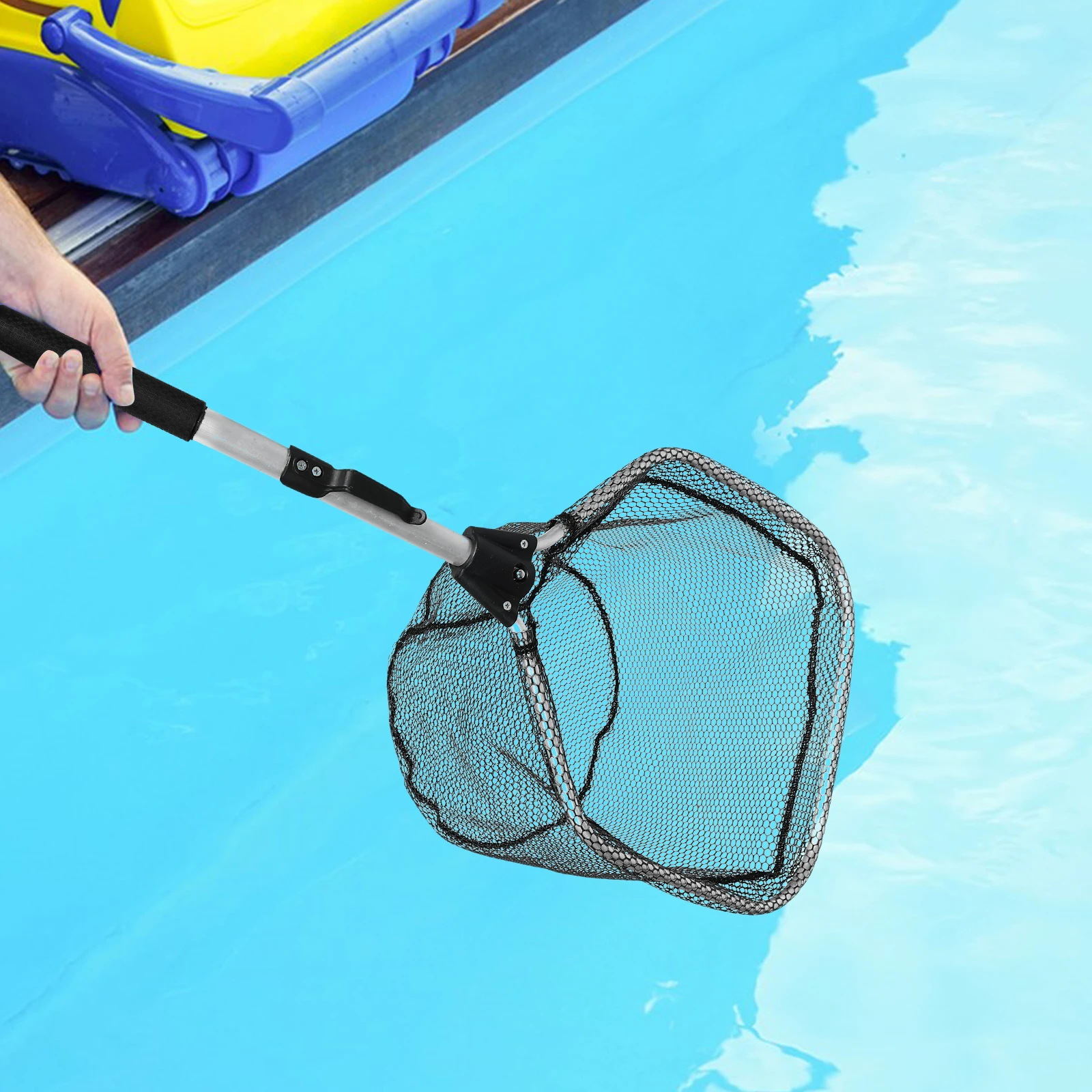 

Folding Fishing Net Telescopic Portable Silicone Mesh Lightweight Aluminum Alloy Anti-Hook Foldable Easy Transport