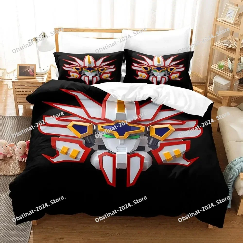 2025 Mazinger Z Bedding Set Single Twin Full Queen King Size Bed Set Aldult Kid Bedroom Duvetcover Sets 3D Print Anime Bed Sheet