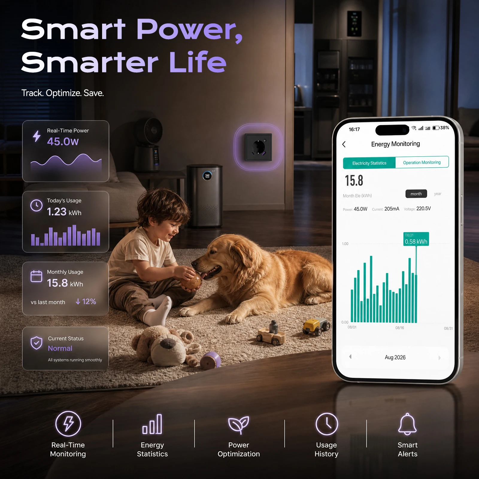 Soket Zigbee Tunggal BSEED, So - Smart Socket 16A Tuya App ulasan dan harga