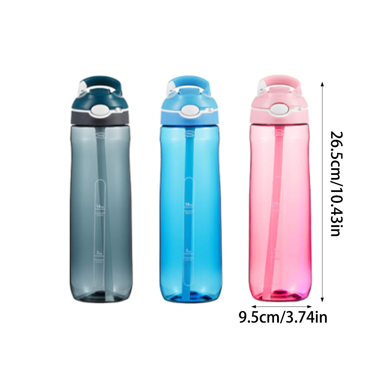 750ml Leak Proof Flip Bicycle Water Bottle with Straw Cycling Camping Hiking Drink Bottle Outdoor Portable Drink Mugs