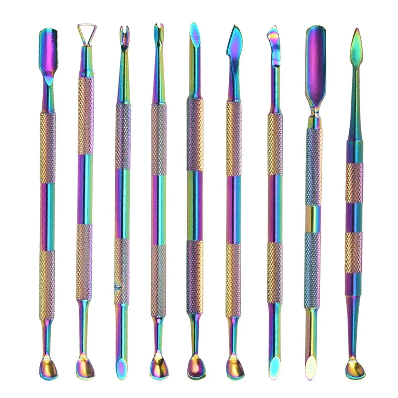 Nail Art Hook Type Cuticle Pusher Nagellak Remover Gel Nagellak Dunschiller Schraper Roestvrij staal Pedicure Manicure Tool