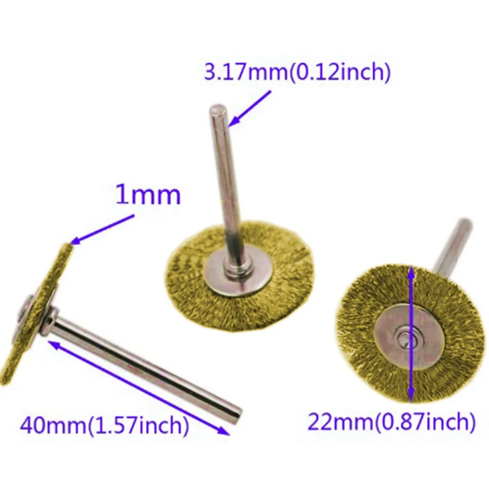 

Медные проволочные щетки для дрели, шлифовальной машины, полировальные проволочные колесные щетки, диаметр 22 мм, диаметр оправки 3,17 мм, высокое качество