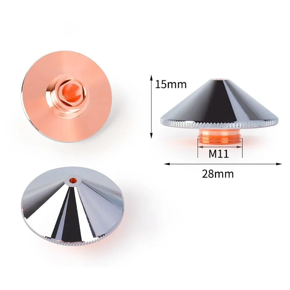 BRH Raytools Nozzle Single/Double Layer Dia.28mm Caliber 0.8-5.0mm For Empower Fiber Laser Head Bodor Glorystar Laser Machine