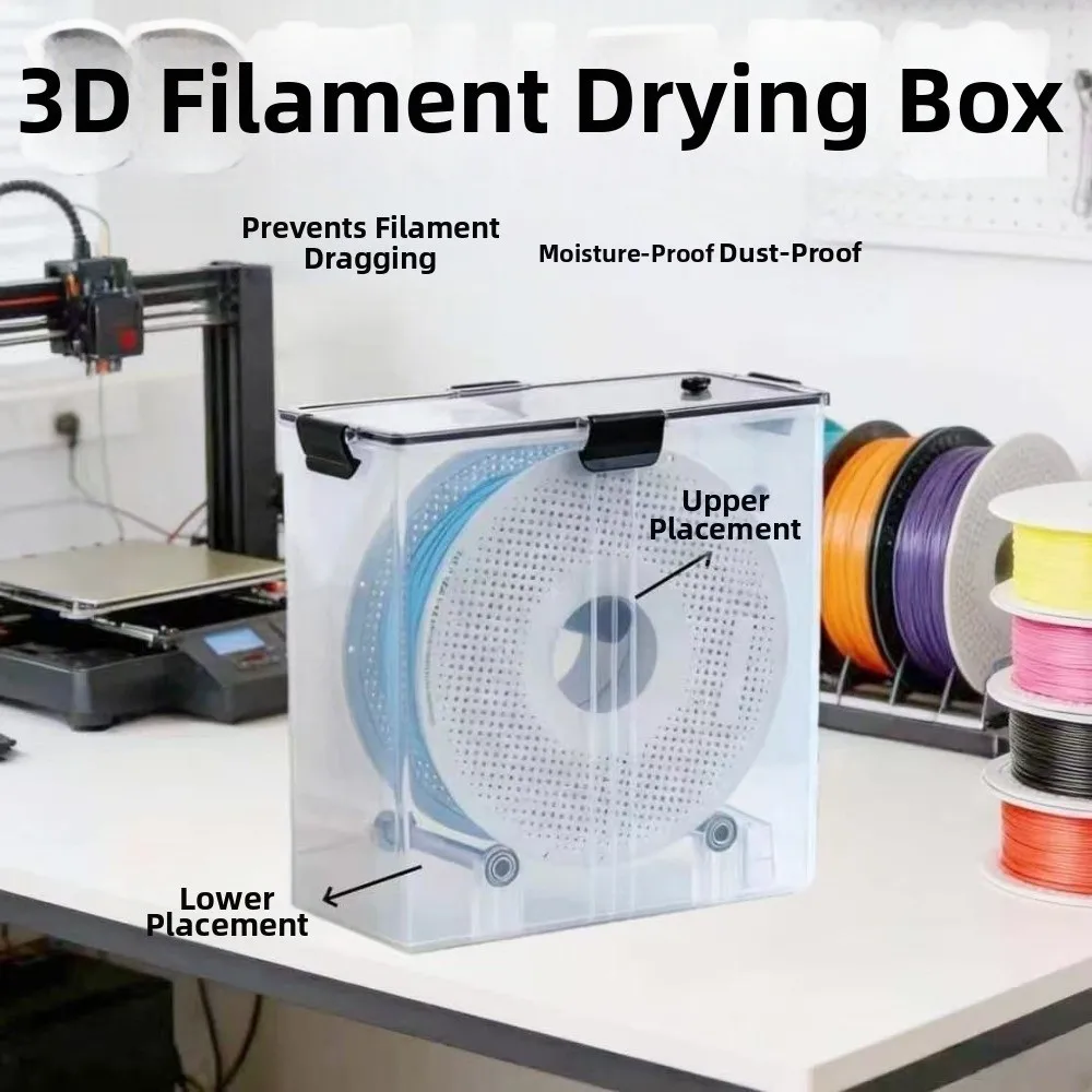 Sealed 3D Printing Filament Dry Box Moisture-Resistant Dustproof Filament Storage Box Airtight Viewable Filament Dryer Box 4