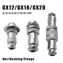 5pcs GX12 GX16 GX20 2 3 4 5 6 7 8 9 10Pin Male Female Butting Wire Cable Circular Aviation Socket Plug Panel Connector