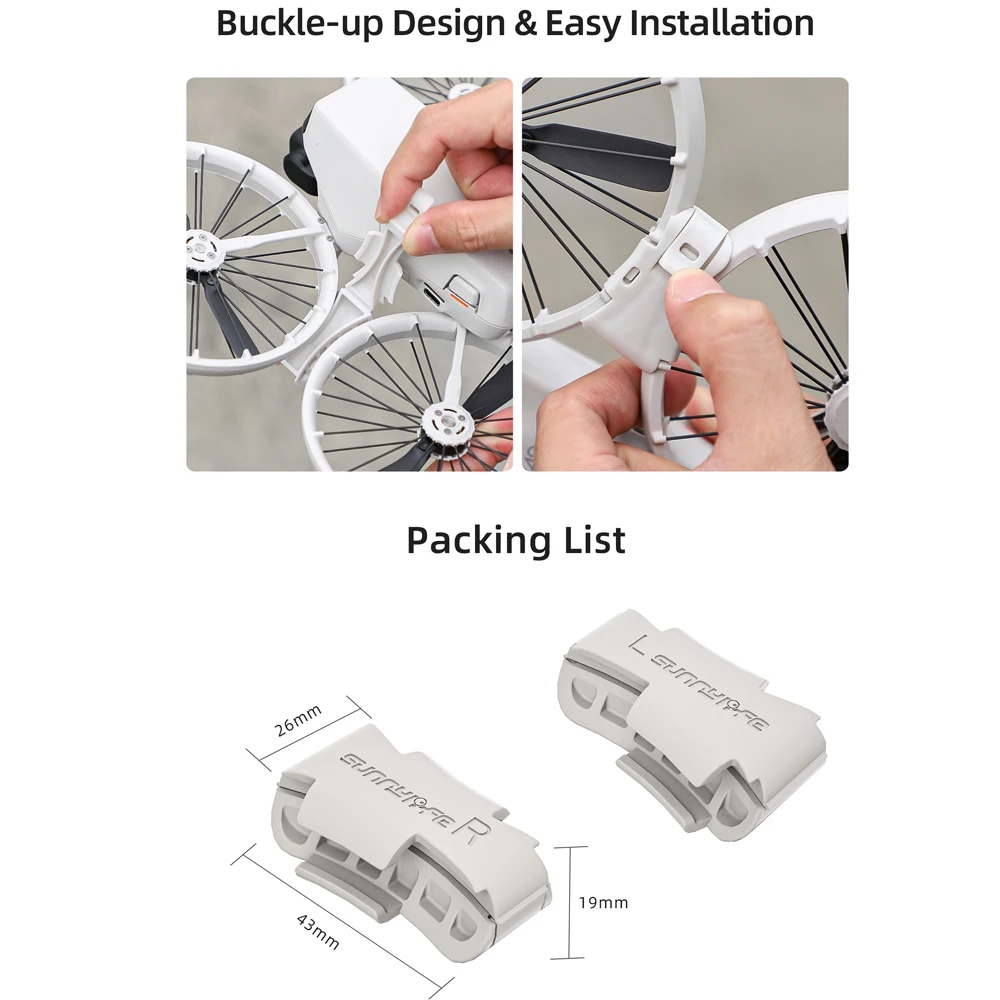 Sunnylife For DJI Flip Anti Shake Arm Fixed Buckle Holder Shock Absorber Anti Collision Quick Disassembly Drone For DJI FLIP
