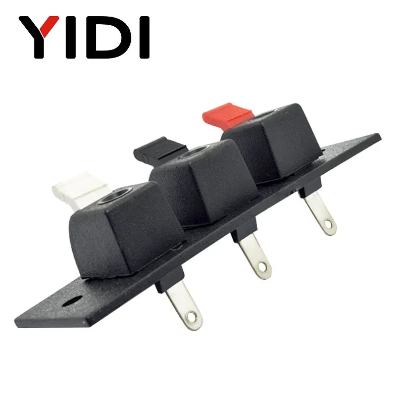 1pc 3/5 pcs 2 positions  4 poles 3 position Connector Terminal Push in Jack Spring Load Audio Speaker Terminal Breadboard clip