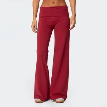 Women’s Fold Over Flare Pants 1