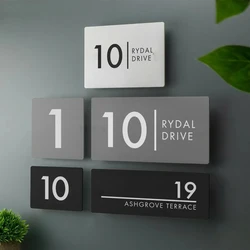 Personalized Customized Acrylic House Floating Sign Room Door Address Number Plaques Outdoor Name Home Decor Plates Spray Paint