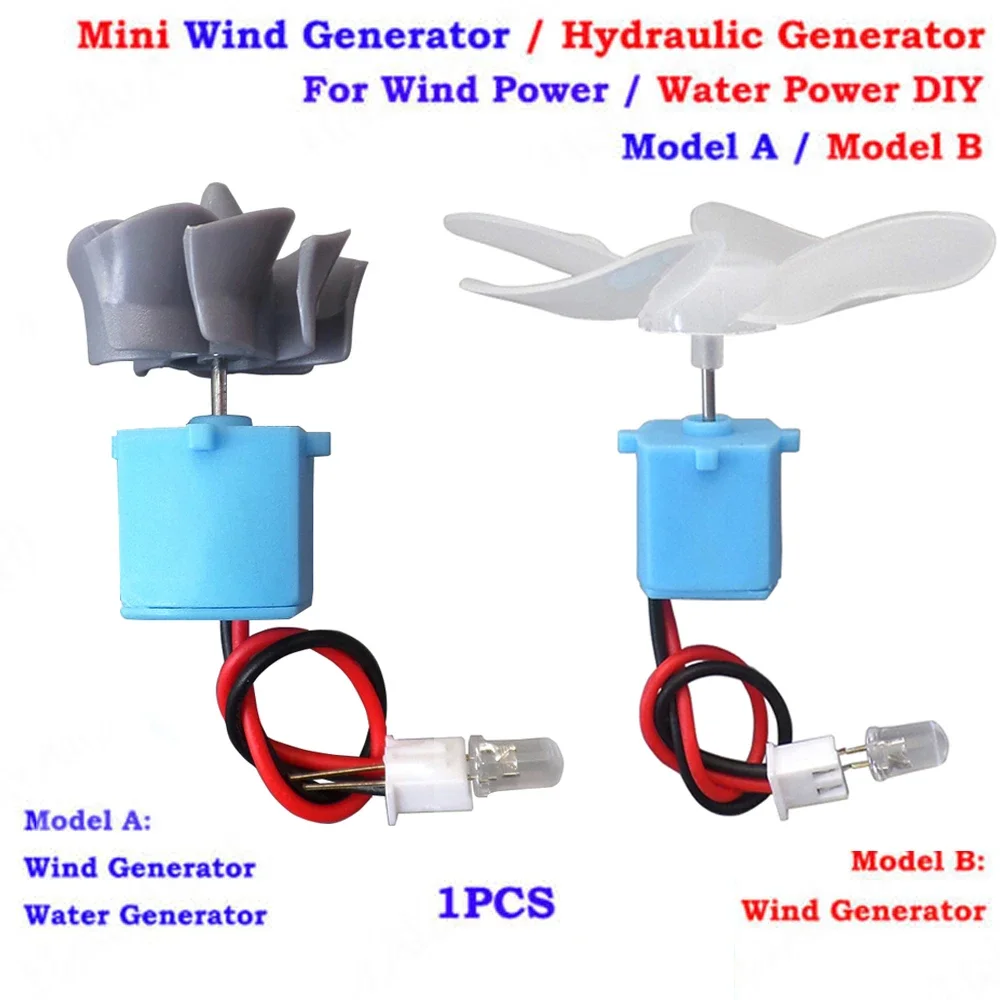 1pcs Mini Wind Turbines Generator Hydraulic Wasser Water Generator for AC Power Water Generator Teaching DIY Kit Test