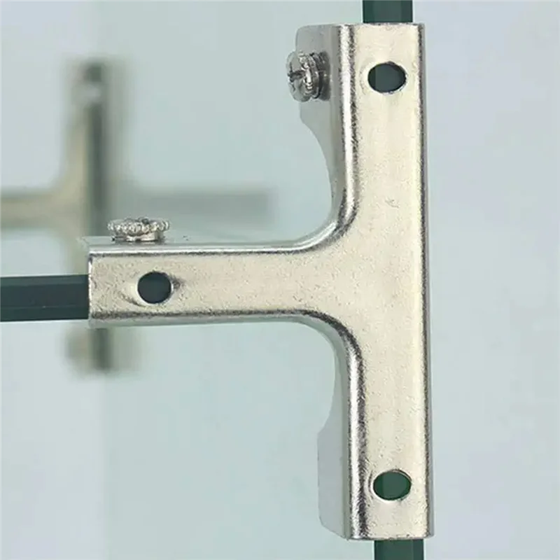 

A45M-4Pcs T-Shaped Glass Clamp Stainless Steel Glass Support Bracket, Suitable For 6-10Mm Glass Thickness