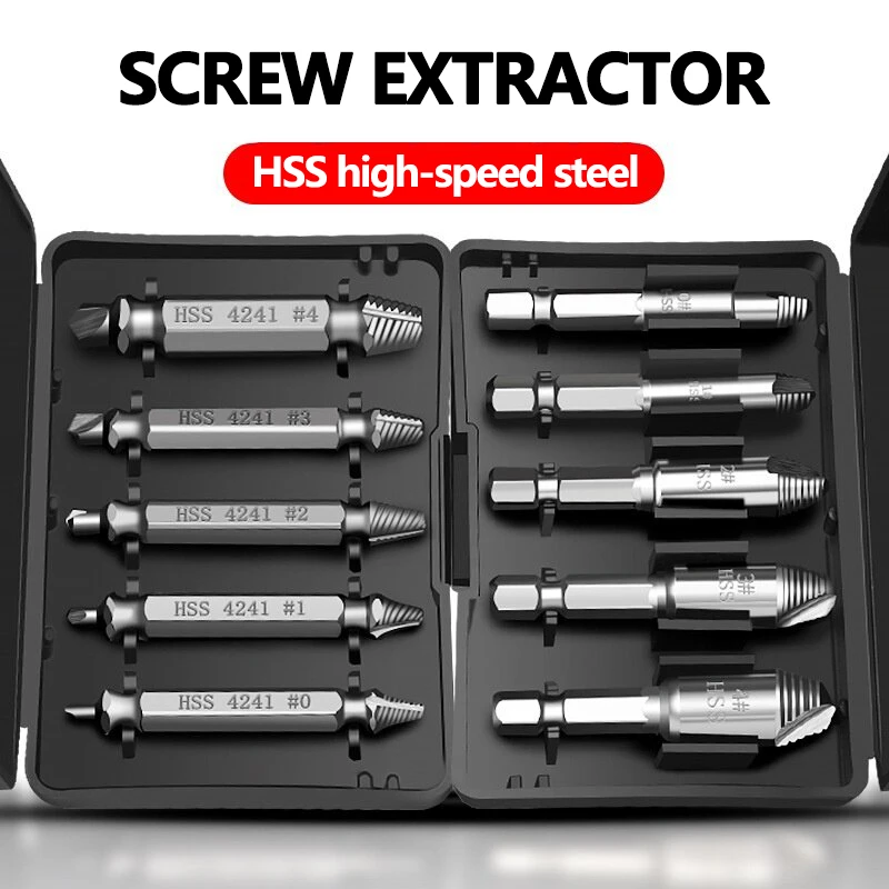 Screw extractor, wire extractor drill bit, sliding wire, broken tooth extractor