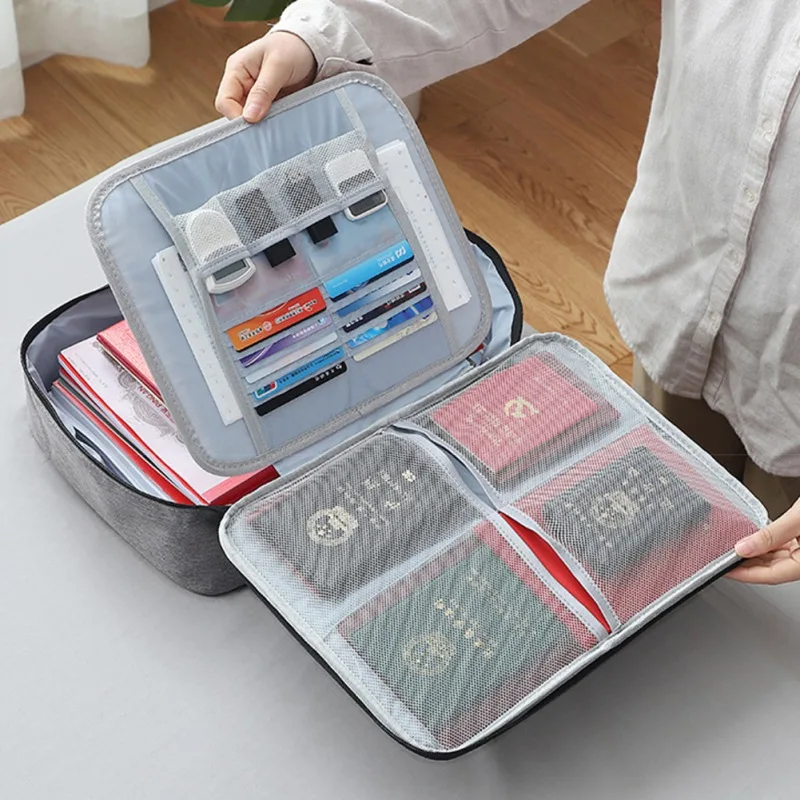 Multifunctional Briefcase Office Waterproof Document Material Storage Bag Business Trip File Organize Pouch File Storage Case