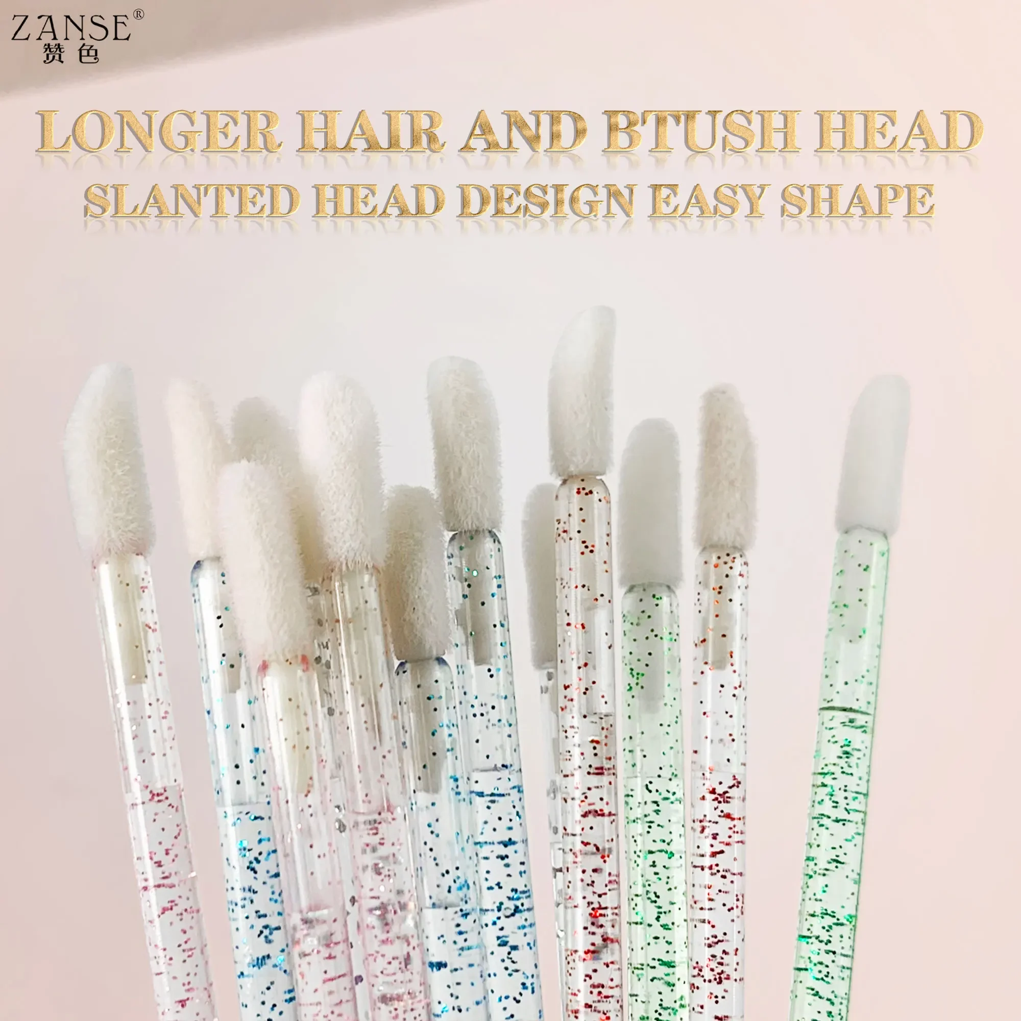 ZANSE 50pcs คริสตัลมาสคาร่า Applicator เพชรทิ้งแปรงเครื่องสําอางค์แปรงขนตาผู้หญิง Make Up แปรงเครื่องมือ