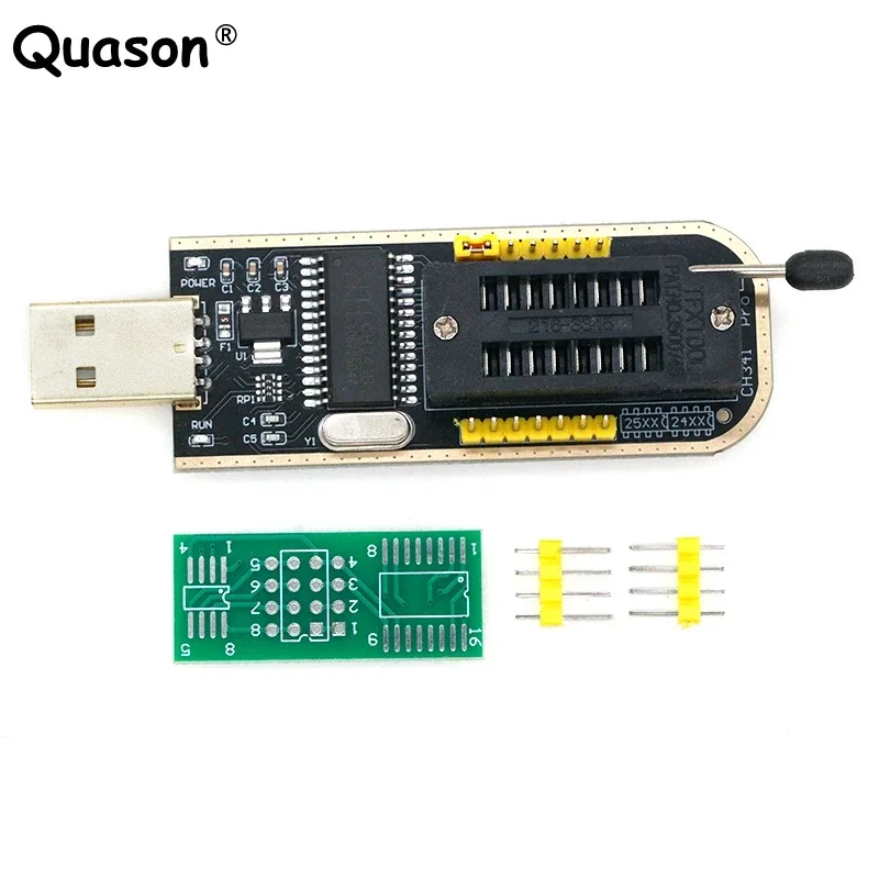 CH341 24 25 Series EEPROM Flash BIOS USB Programmer Module + SOIC8 SOP8 Test Clip For EEPROM 93CXX / 25CXX / 24CXX