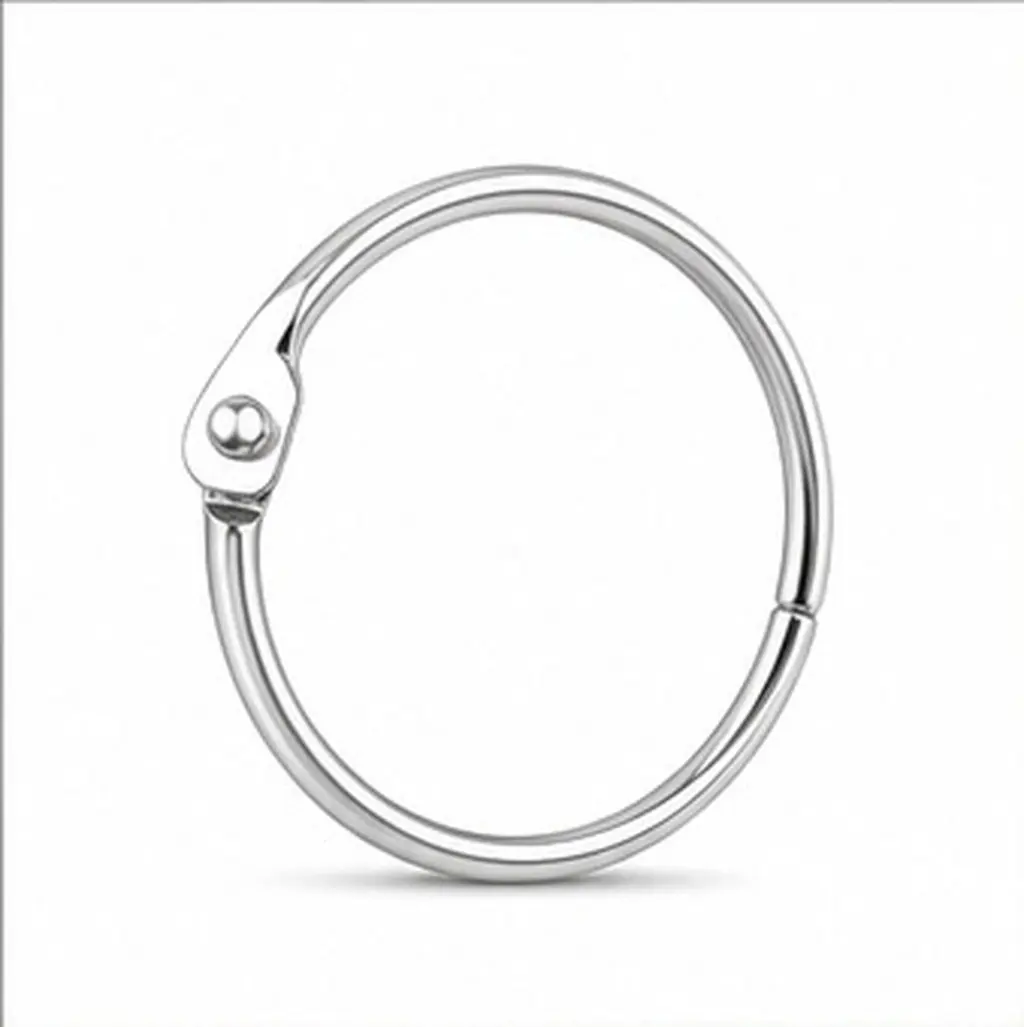 10Pcs Metal Loose Leaf Rings Silver 4.5cm Diameter Heavy Duty Book Binder Keychain Clip for Sample Holder Memo Organizer