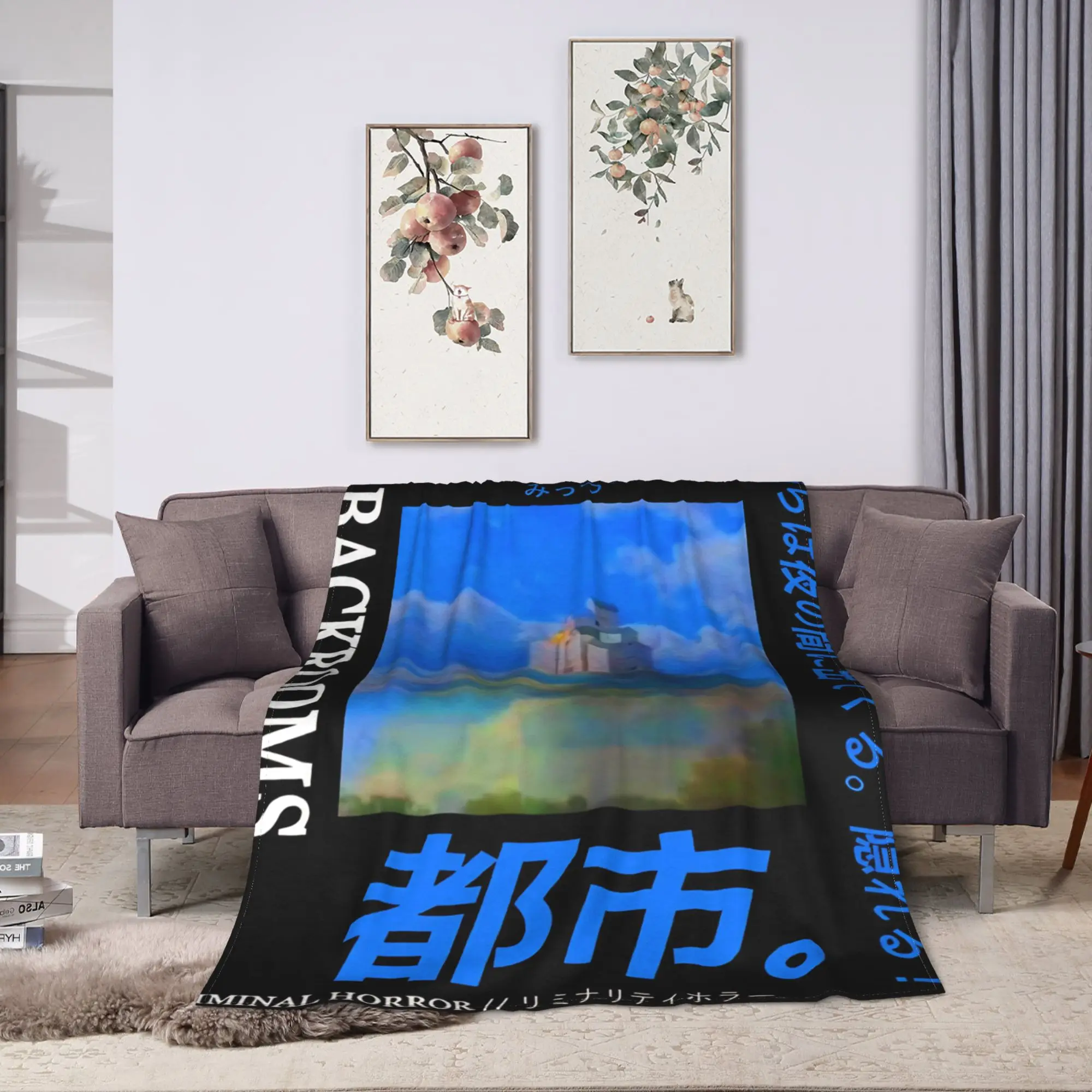 Backrooms Level 94 Blanket Quality Warm Soft  Bedding Throws Winter Kids Couch Chair Sofa Bed Print Bedspread
