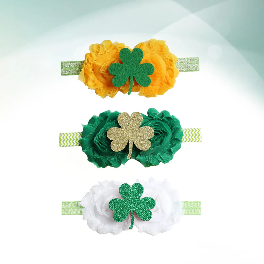 

3Pcs Clover Flower Baby Headband Soft Stretchy Kids Hair Accessories Party Dress Up Gift Kids Headband Baby Girls Headbands