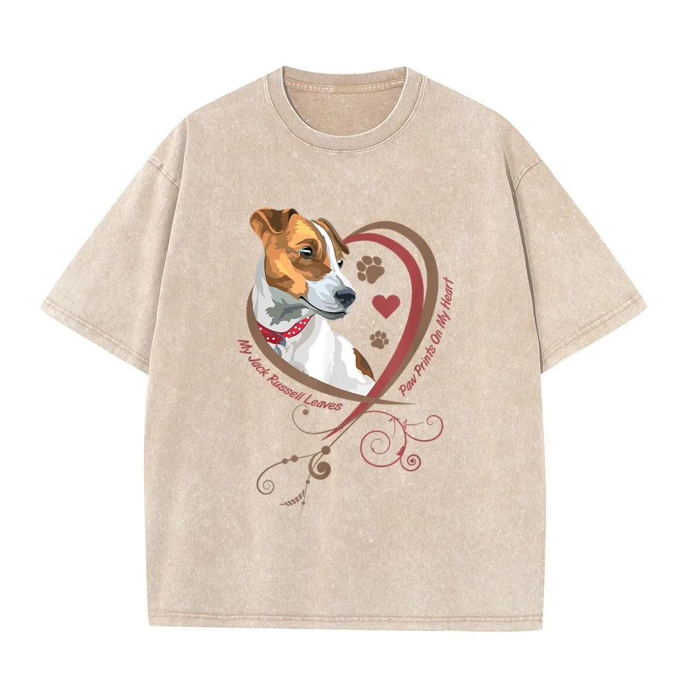 Womans Jack Russell Terrier Shirt Parson Dog T-Shirt 하이퀄리티 T-Shirts Man Clothes Unisex 100 Cotton Pet Owner Short Sleeve Animal